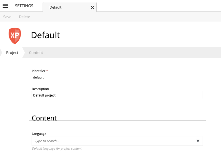 Default project