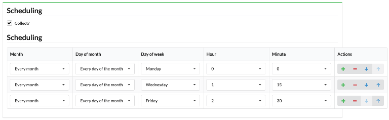 Scheduling interface