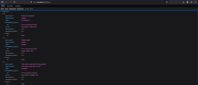 Universal API index