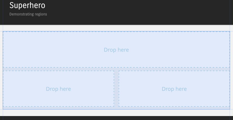Layout selected in the page editor