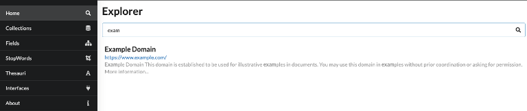 Sample screenshot from Explorers admin inteface
