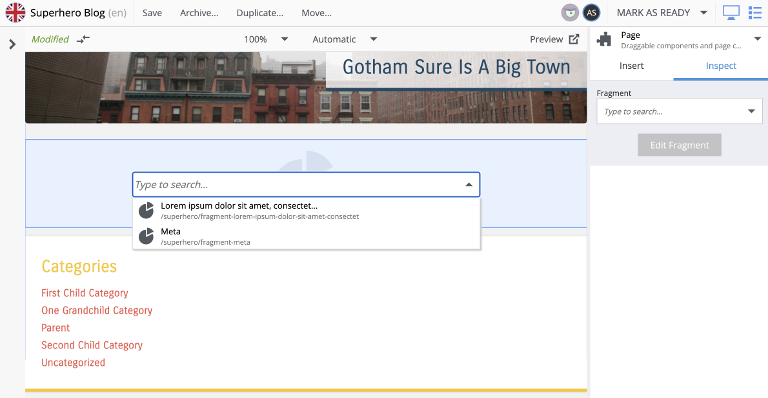 Fragment placeholder