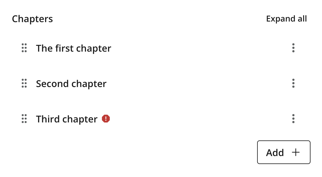 Error view gives feedback on validation issues