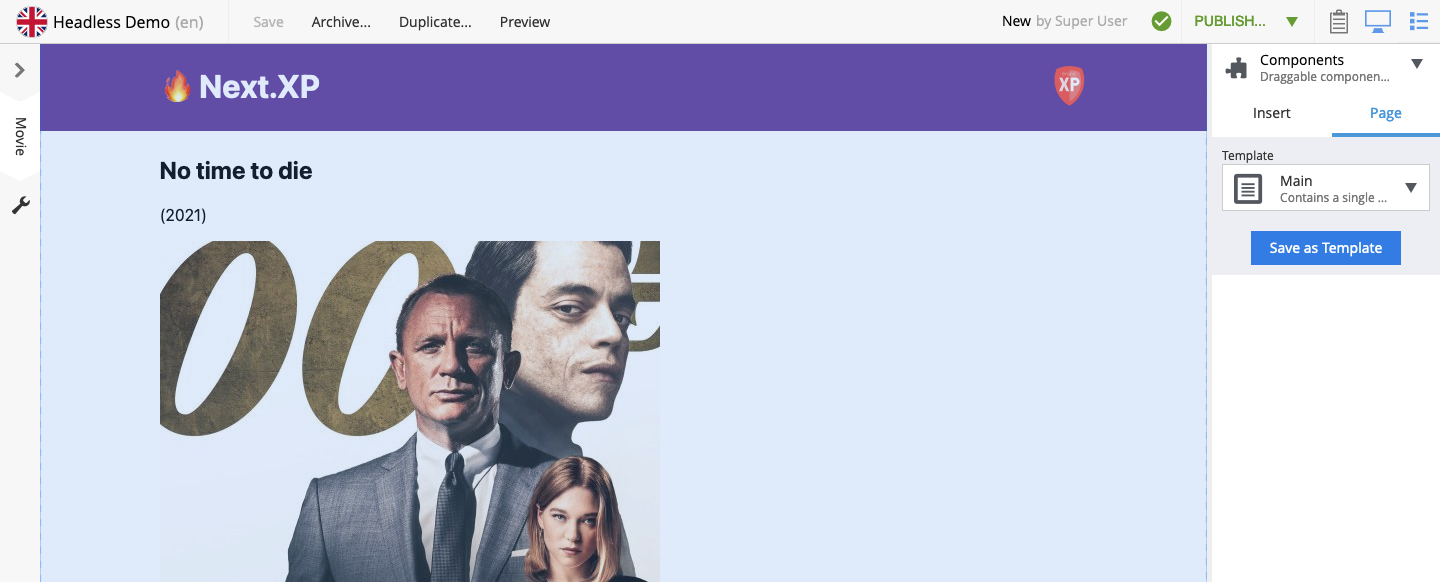movie page