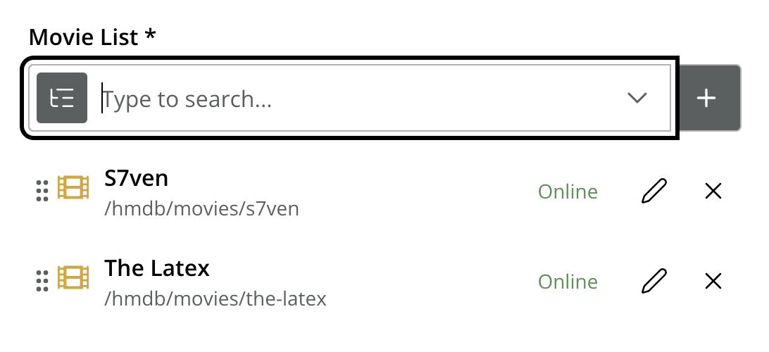 Two items selected