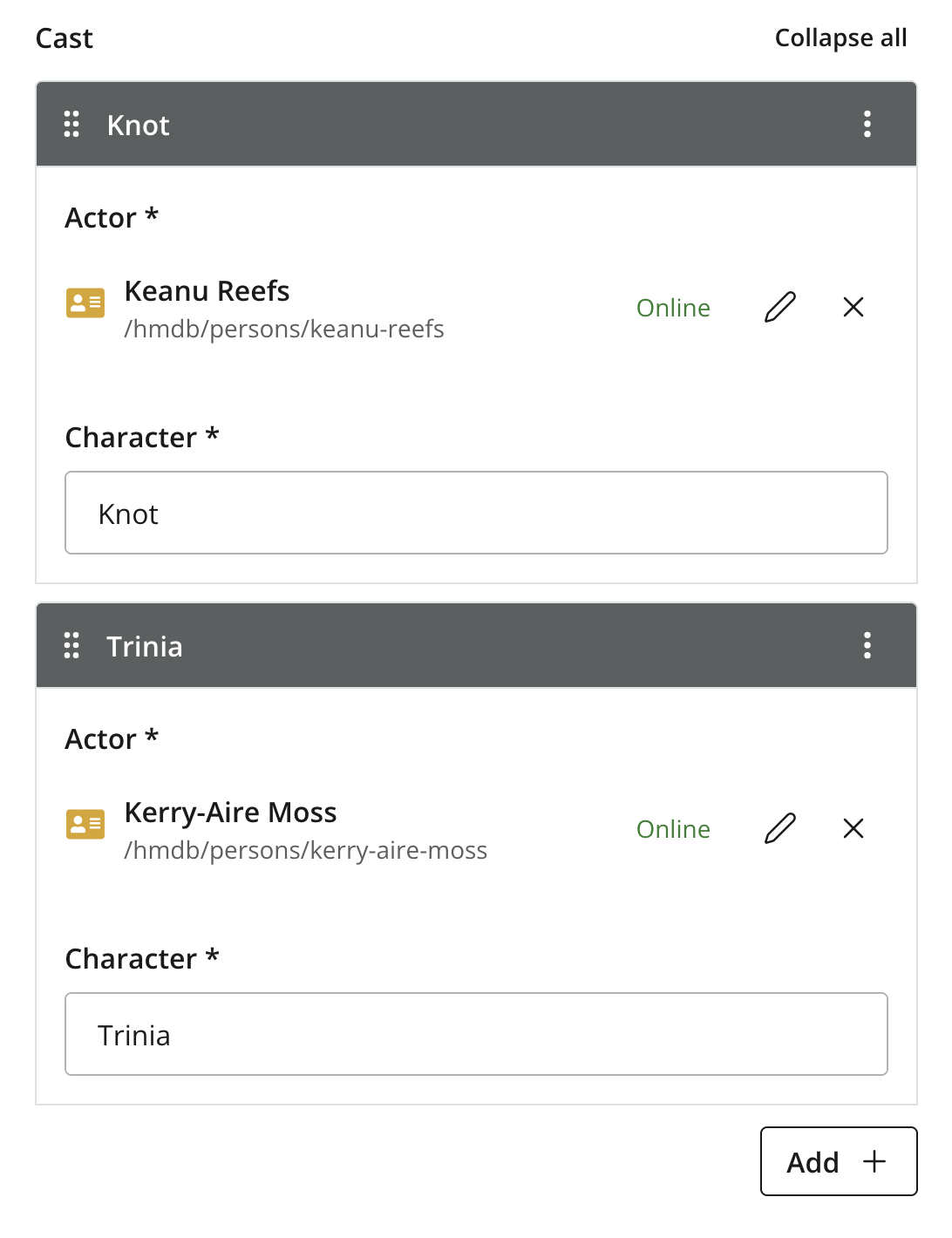 Expanded view gives instant editing across multiple items