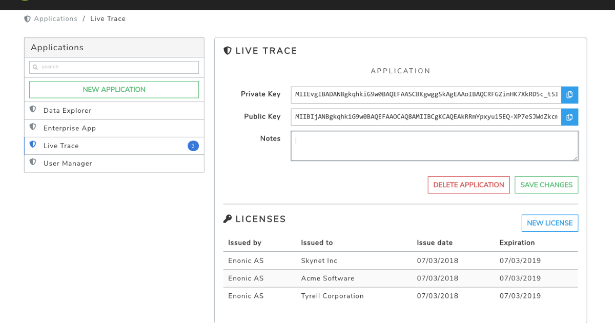 Application Licensing - Enonic Developer