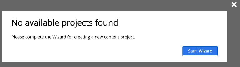 No projects