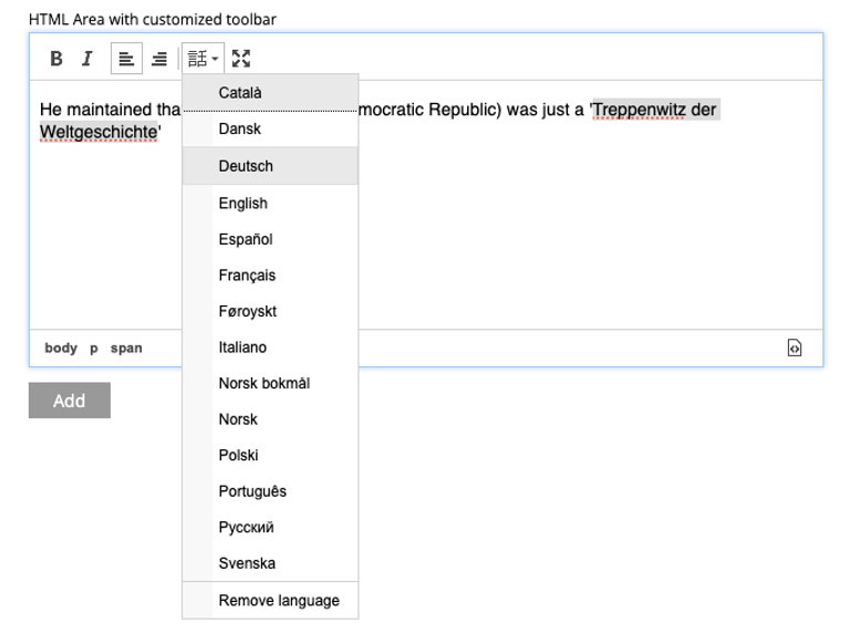 Language plugin