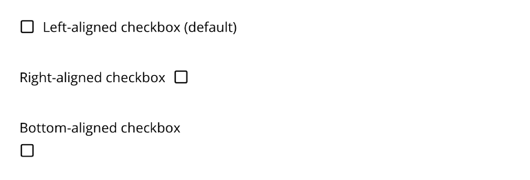variants of checkboxes