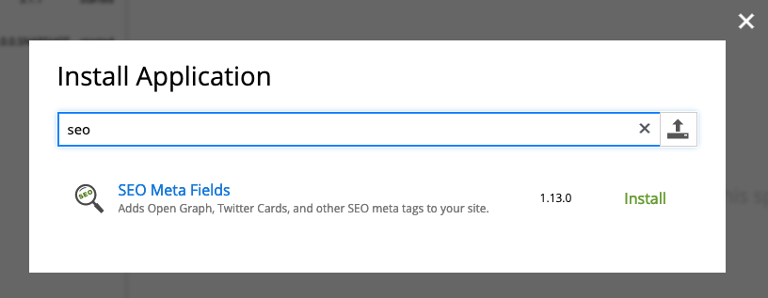 Install SEO Metafields app