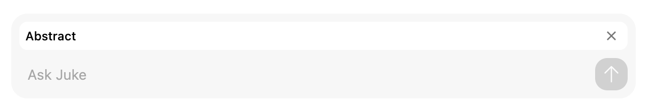 The field "Abstract" is set as context