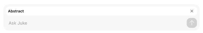 The field "Abstract" is set as context