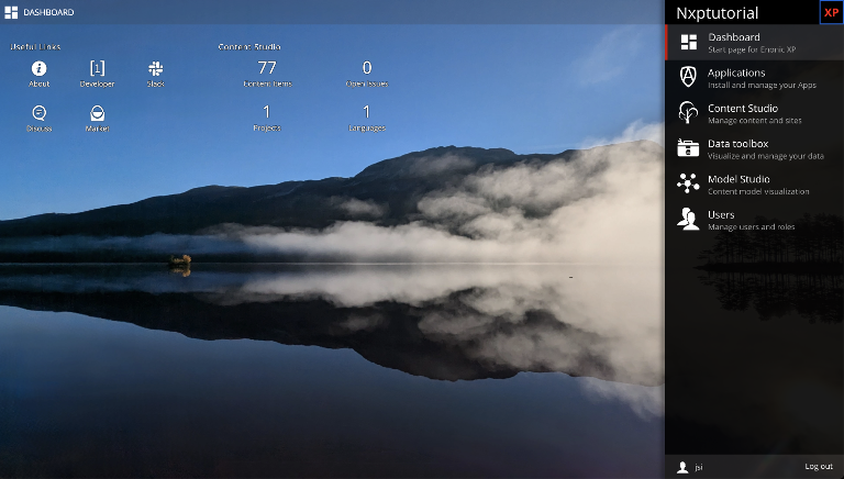 The XP admin dashboard