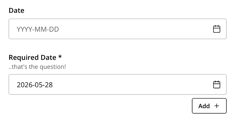 Input field with a calendar icon