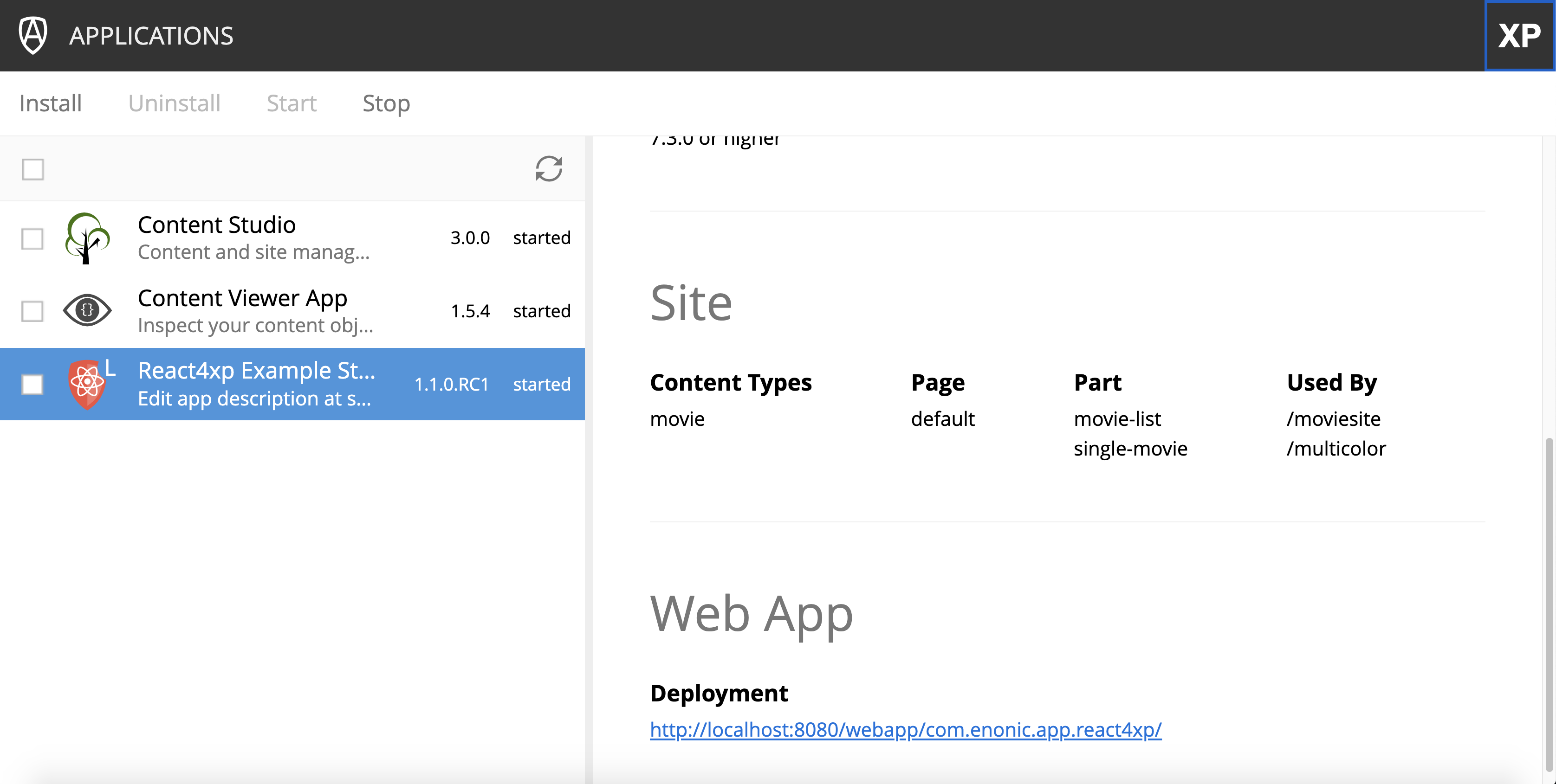 webapp url