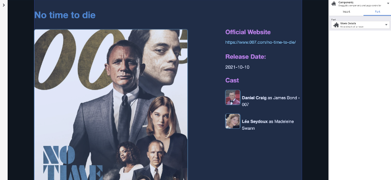 Movie details part page template