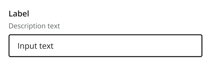 Minimal form item with label - help text and input field