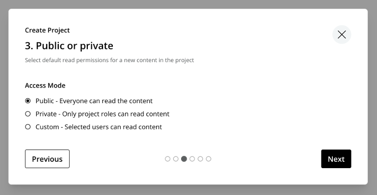 Select default content visibility