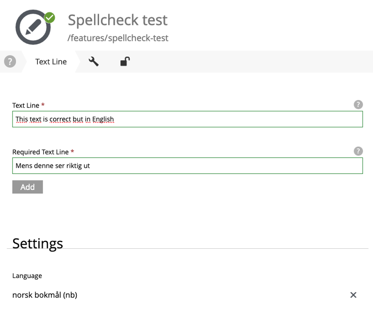 Spell checking in TextLine