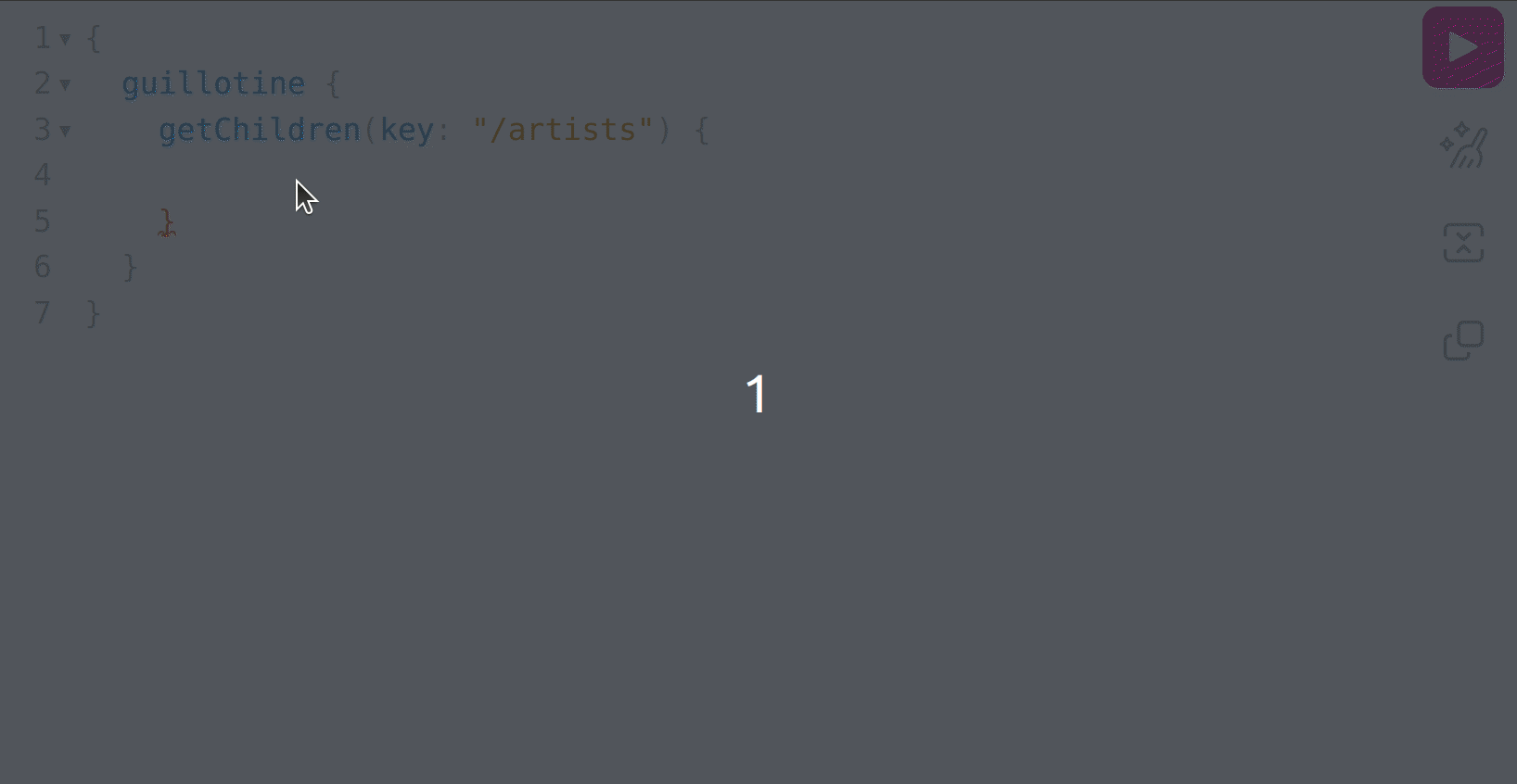 Query playground query section showing suggested fields for content schema