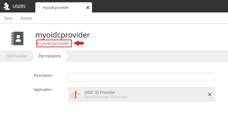 ID provider name is found/set in the name field below the displayName idprovider name