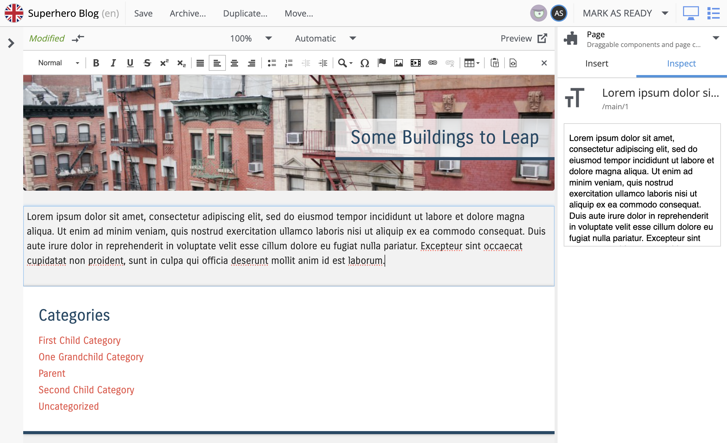 Text component