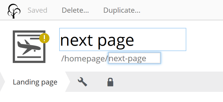Content studio content name and path input fields