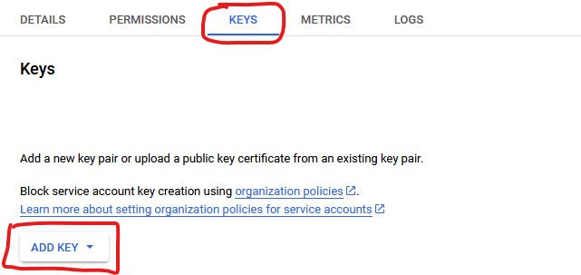 ServiceAccountKeys