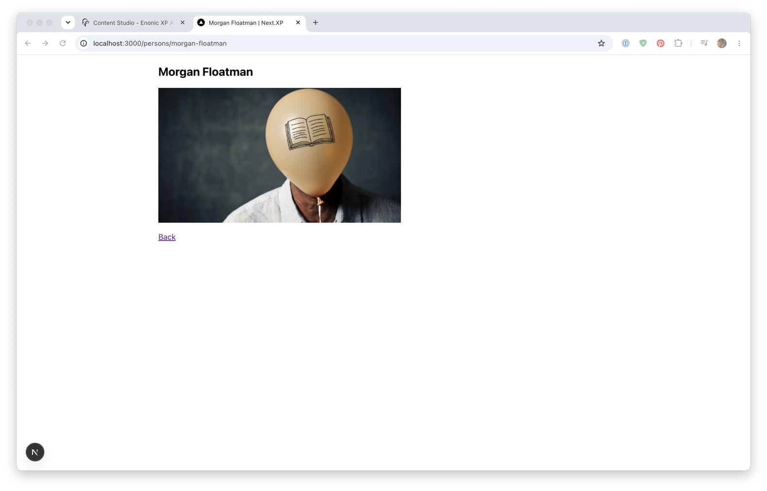 Person rendering with query and view morgan floatman render