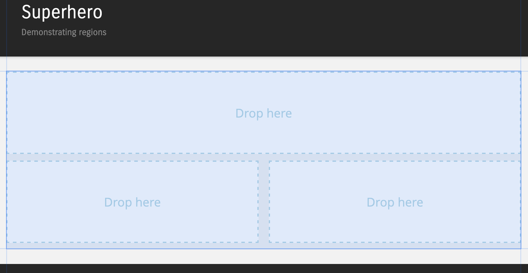 Layout selected in the page editor