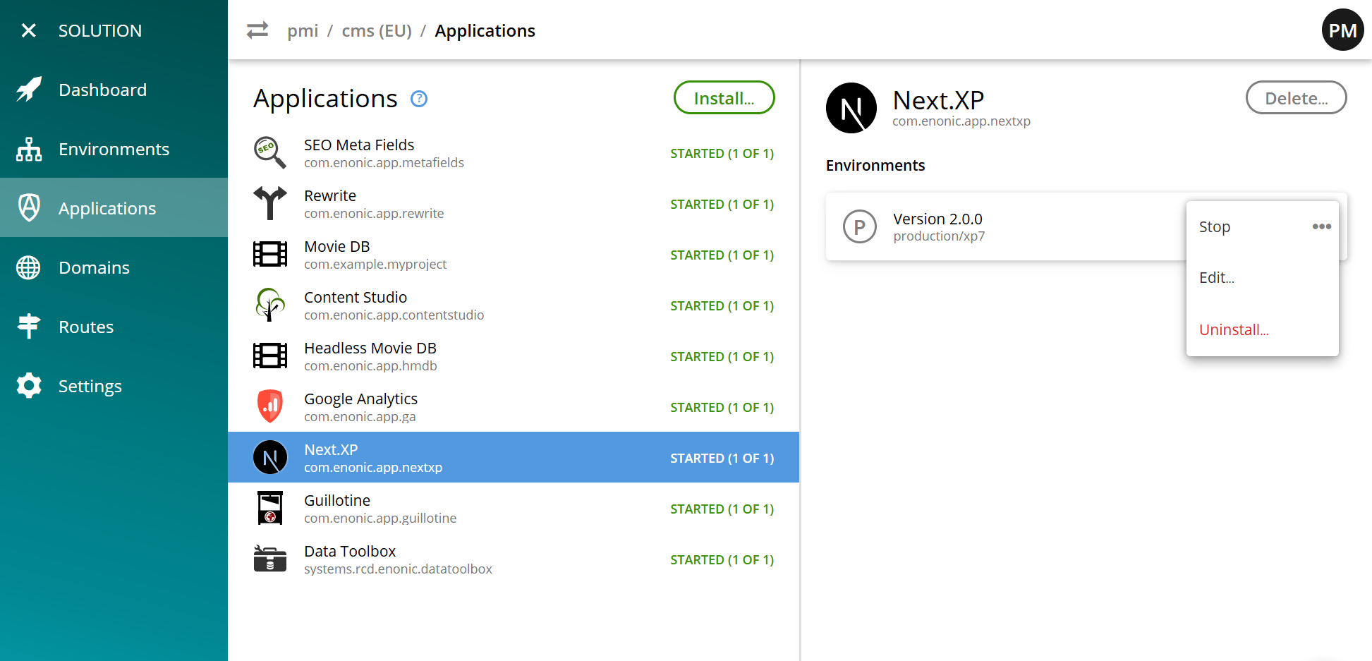 cloud next app edit