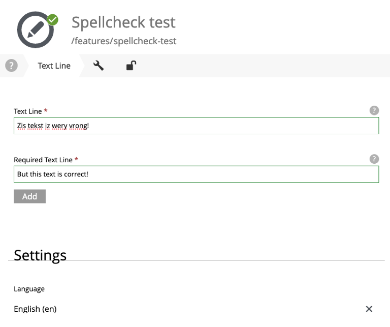 Spell checking in TextLine