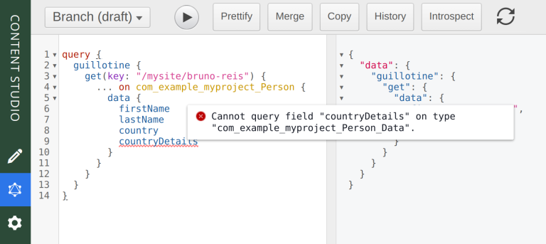 countryDetails fields missing on query playground