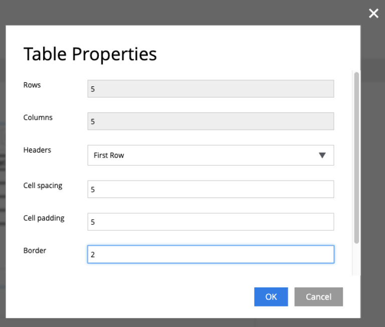 html area table1