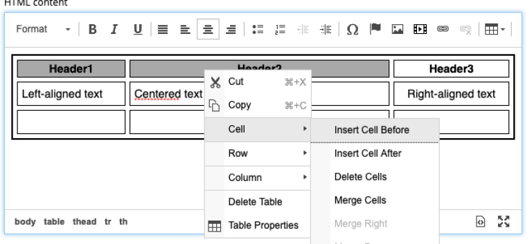 html area table3