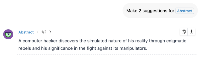 Ask for multiple suggestions related to a field