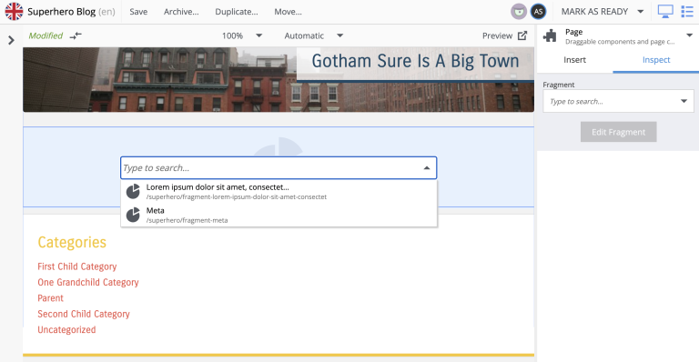 Fragment placeholder