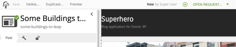 Open request toolbar button