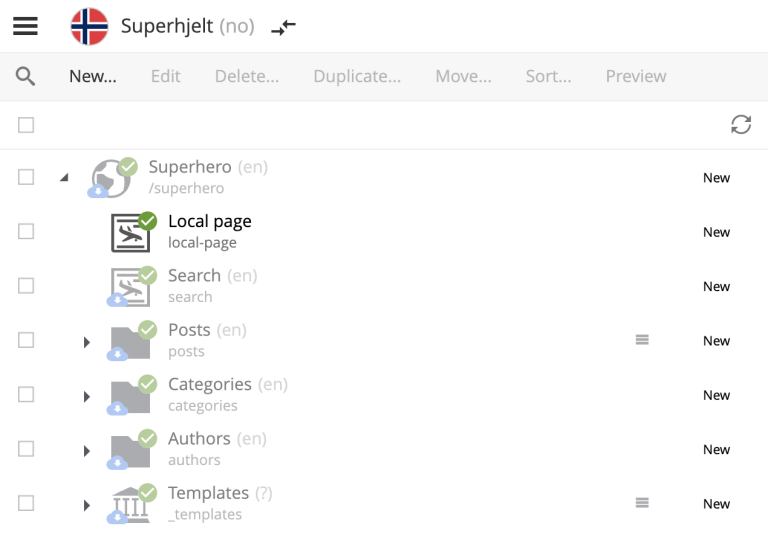 Locally created item is not dimmed