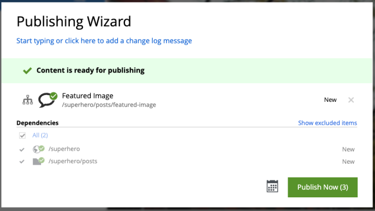 Publishing Wizard - mandatory dependencies