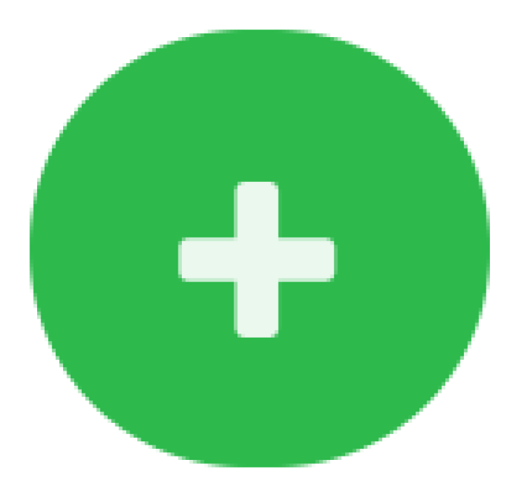 Green plus create icon