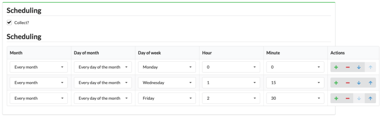 Scheduling interface