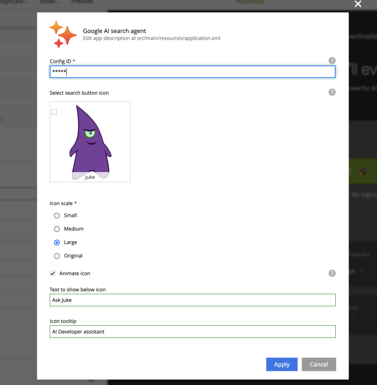 Site configuration form