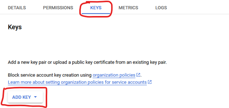 ServiceAccountKeys