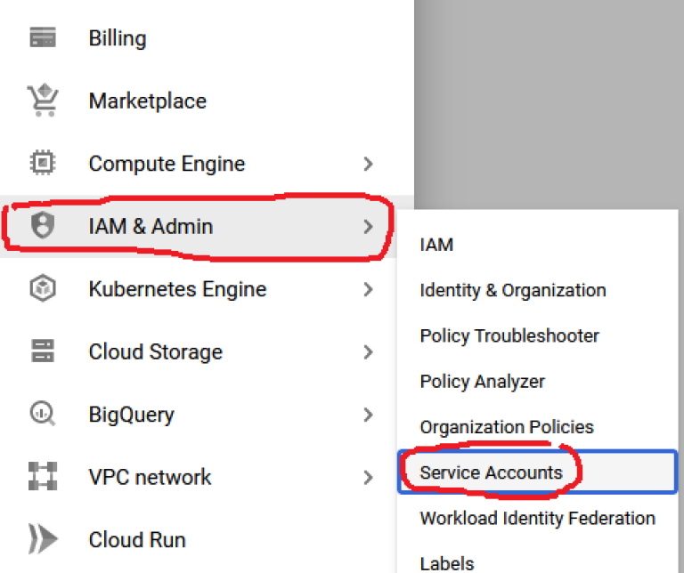 CloudAdminServiceAccounts