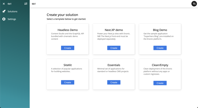 Select the 'Essentials' template