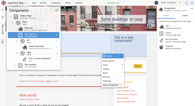 Converting a layout to a component