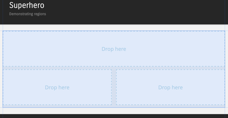Layout selected in the page editor