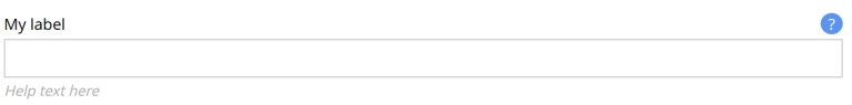 An input box with help-text below it
